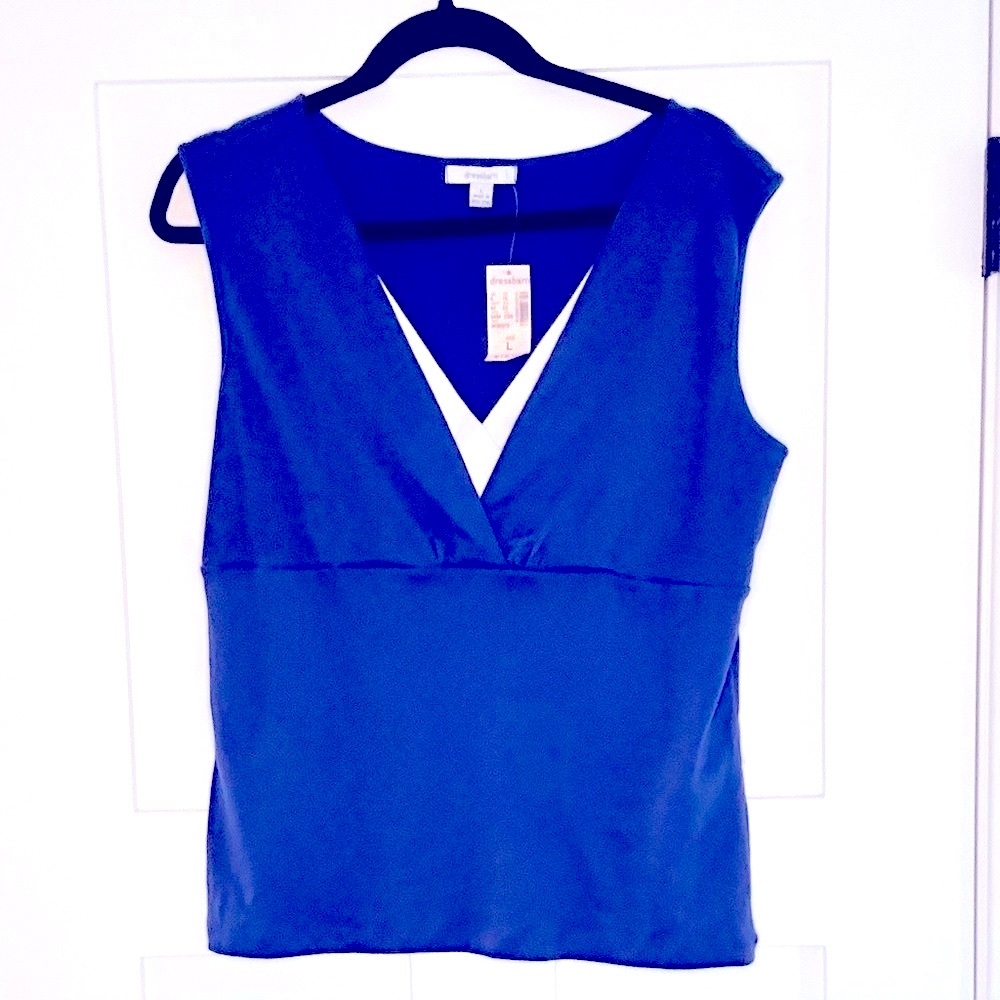 221. NWT Dress Barn Sleeveless Layered Tank Top
